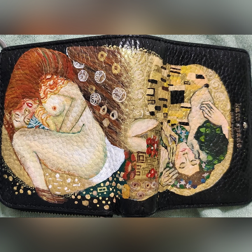 Gustav Klimt Black And Gold Wallet